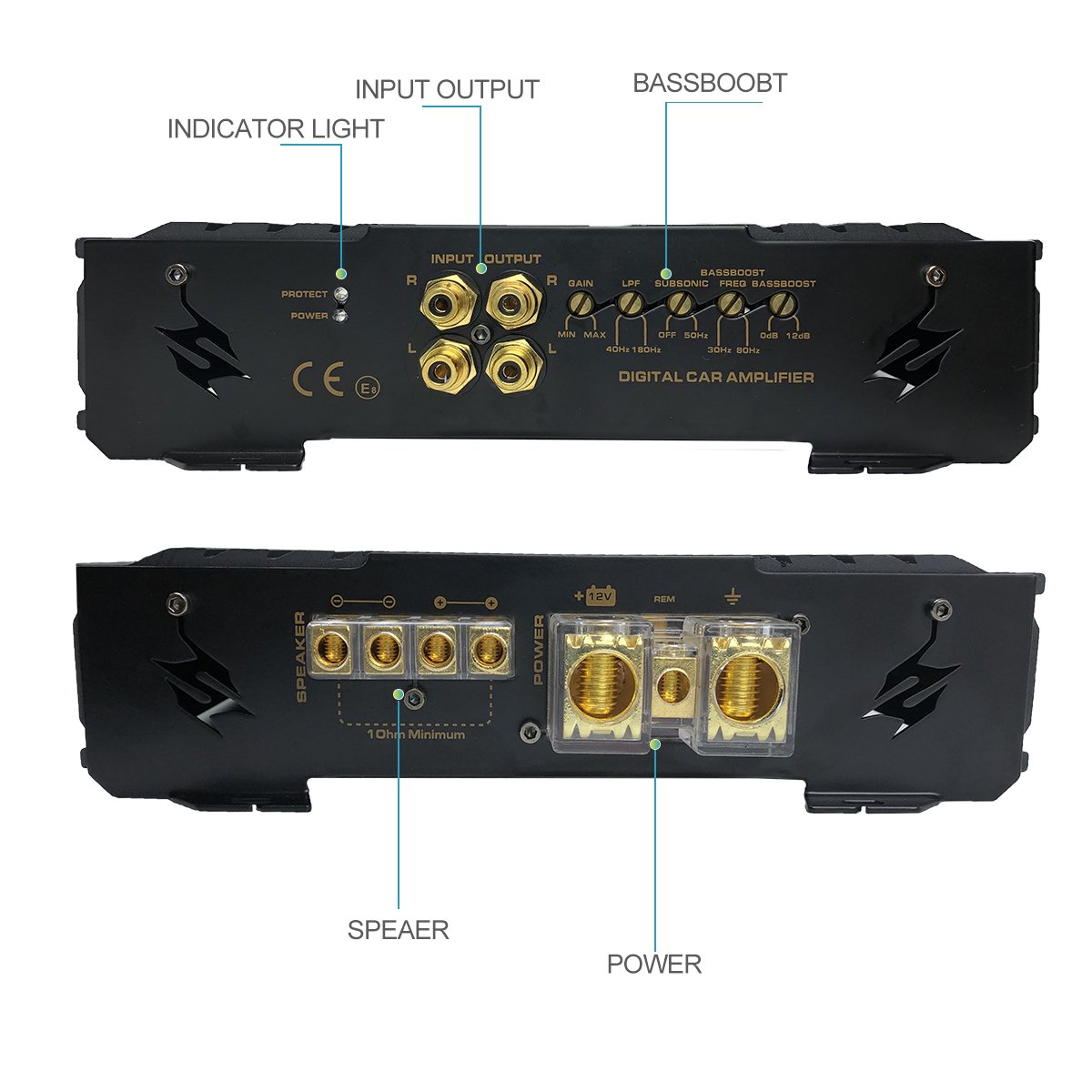 High Power 3500W Monoblock Class D Competition Grade Subwoofer Amplifier Car Audio Amp ZM-3500