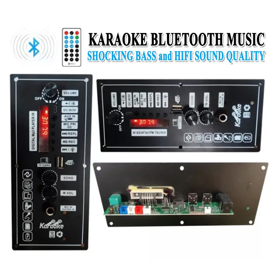 PINYU 3.7V-803-1 Amplifier Board Square Dance Speaker Amplifier Car Subwoofer Support BT AUX TF-Card U-Disk Recording 5-8