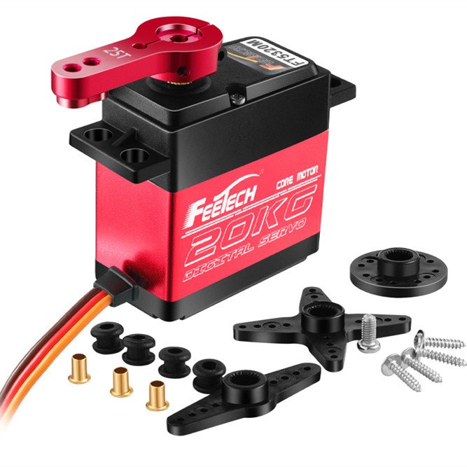 High Speed Waterproof 180 Degree 20KG Torque Digital Standard Servo Metal Gear RC Plane 1/10 1/8 4WD RC Car Crawler Buggy