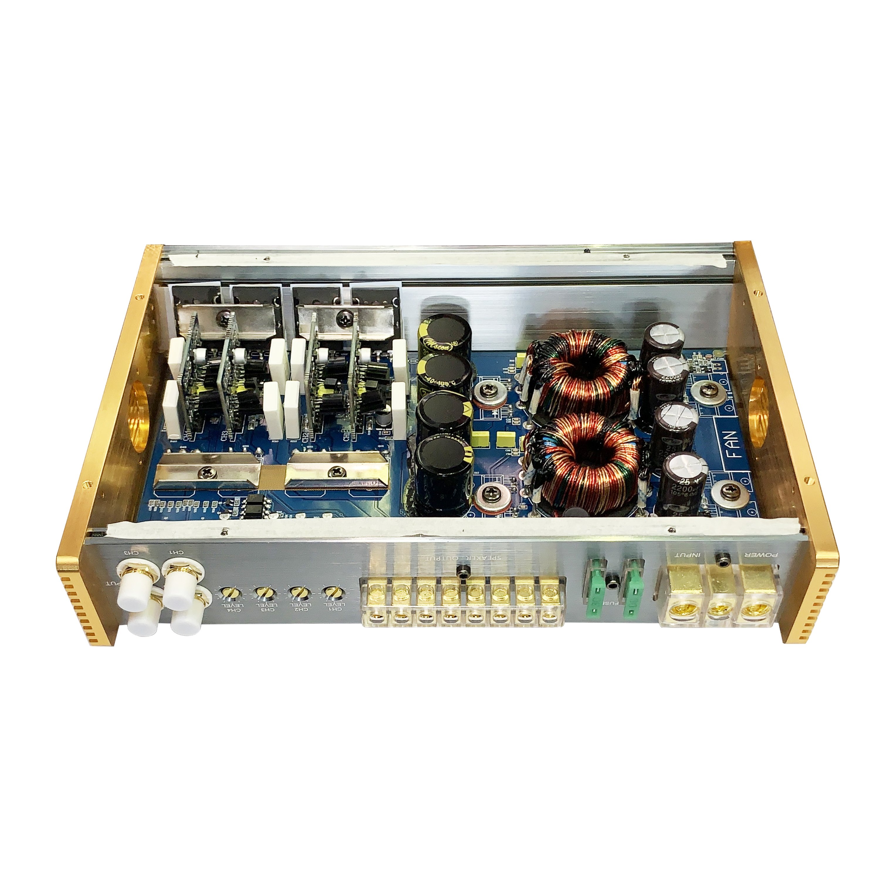 12V 4 Channel AB Class Power Amplifier Power Amplifier Vehicle Audio Processor Source Power Factory Car Audio