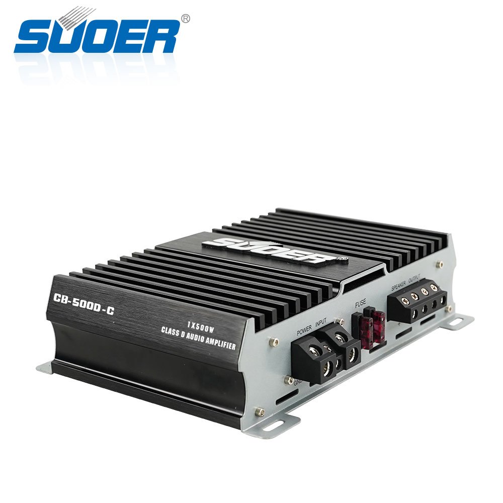 Suoer CB-500D-C 1500w Car Speaker Amp Pre Amplifier Mono Channel Class D Amplifier Car Audio Amplifier