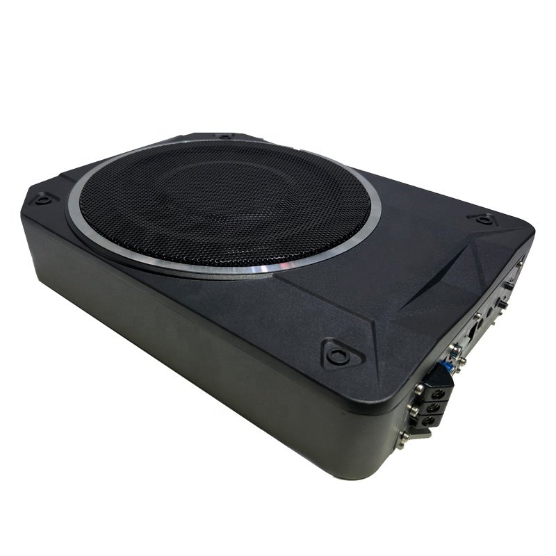 Ultra-thin Subwoofer 10 Inch 4ohm 800W 12V DC Car Audio Speaker Subwoofer Aluminium Alloy Underseat Subwoofer Car with Amplifier
