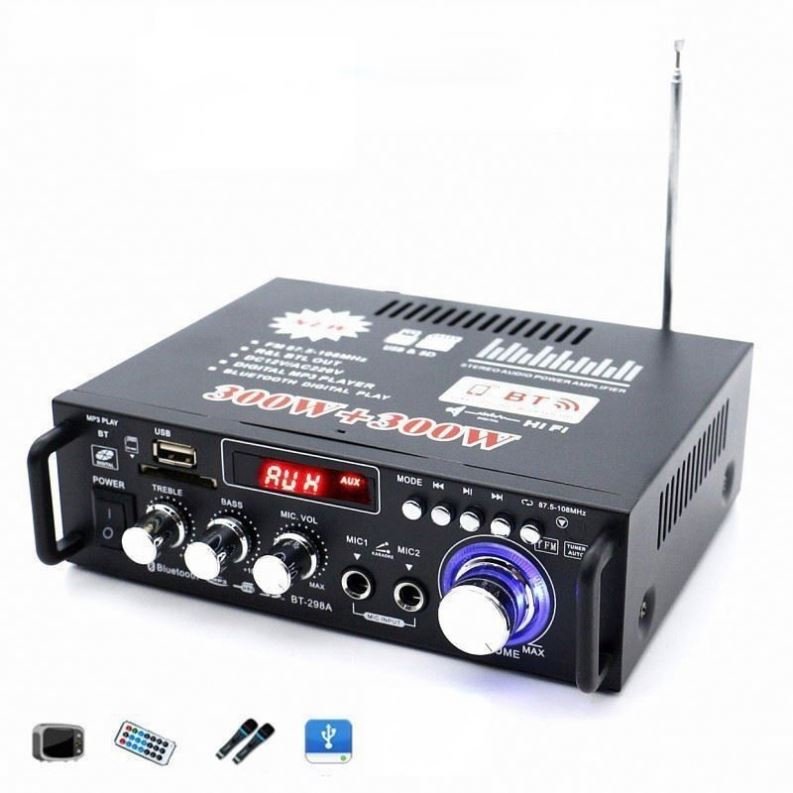 Demao Hi-Fi Stereo Audio Amplifier Sound Quality Car Audio Power Amplifier With Karaoke Amplifier