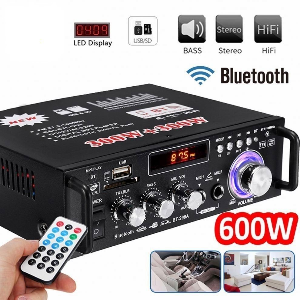 Demao Hi-Fi Stereo Audio Amplifier Sound Quality Car Audio Power Amplifier With Karaoke Amplifier