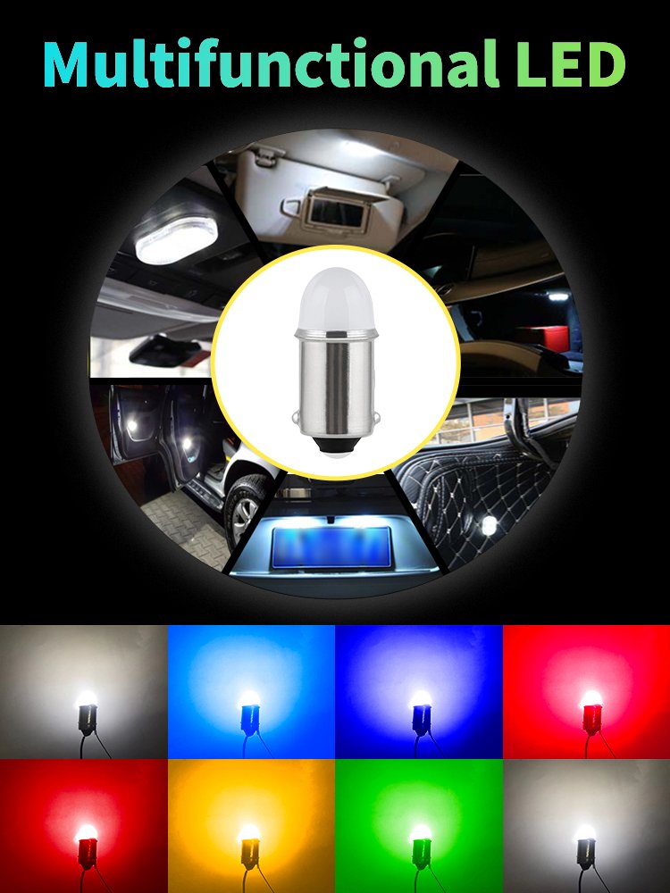 BA9S 44 47 T11 T4W Bayonet AC 6V LED Bulb Lamp Pinball Game Machine Car Signal Light Non Ghosting Anti Flickering