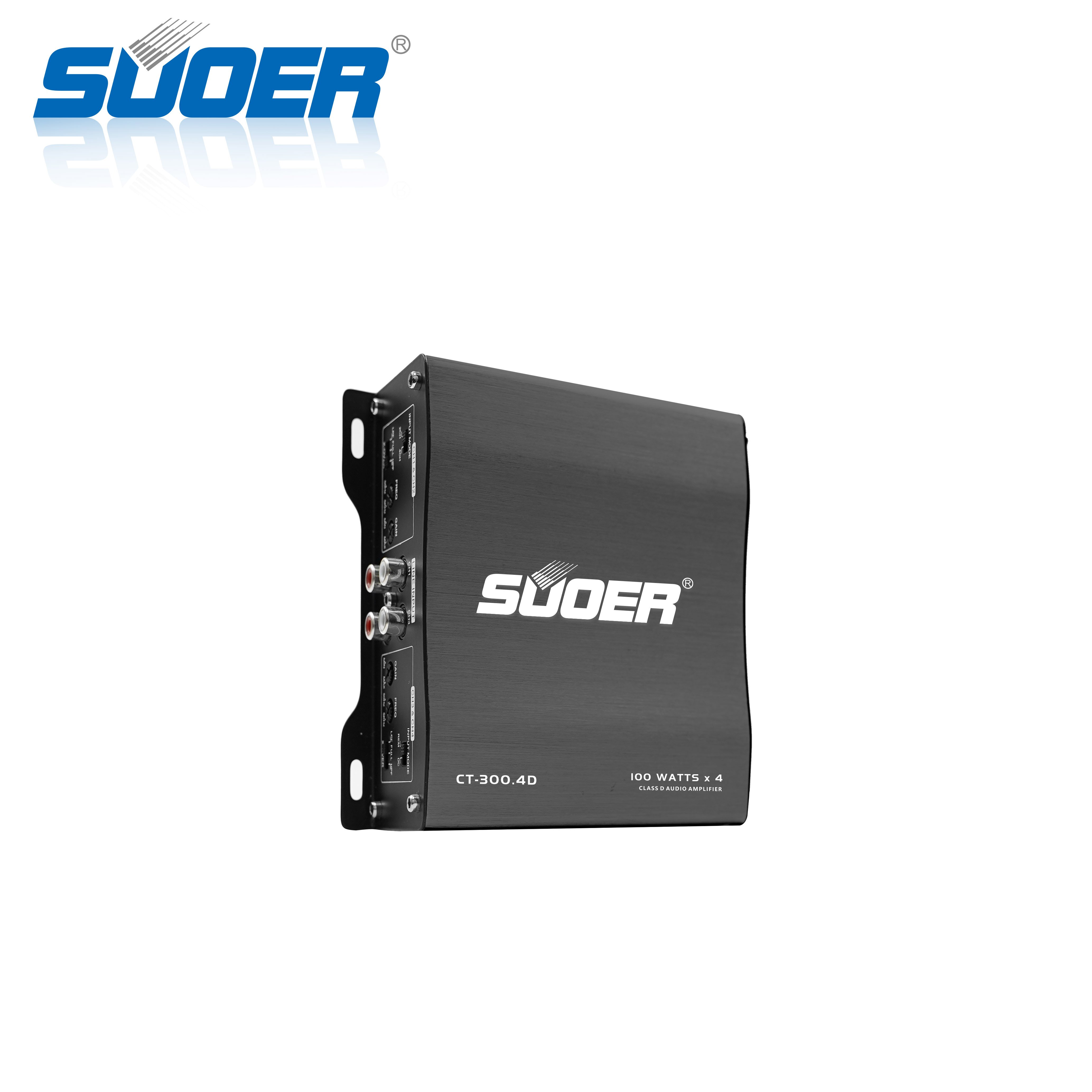 Suoer CT-300.4D-U 4 Channel Car Power Amplifier Full Range Amplifi Car Audio 300 Watts