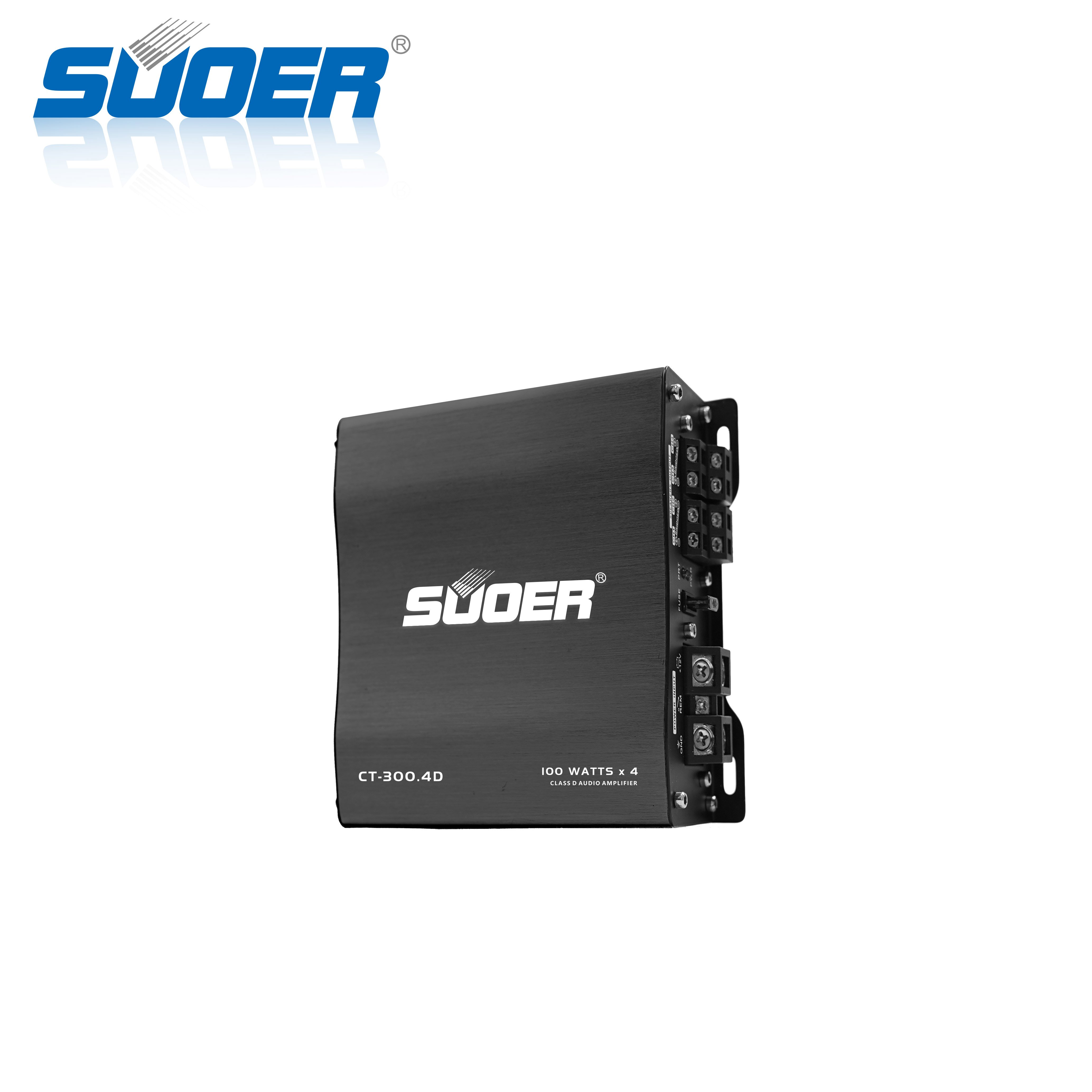 Suoer CT-300.4D-U 4 Channel Car Power Amplifier Full Range Amplifi Car Audio 300 Watts