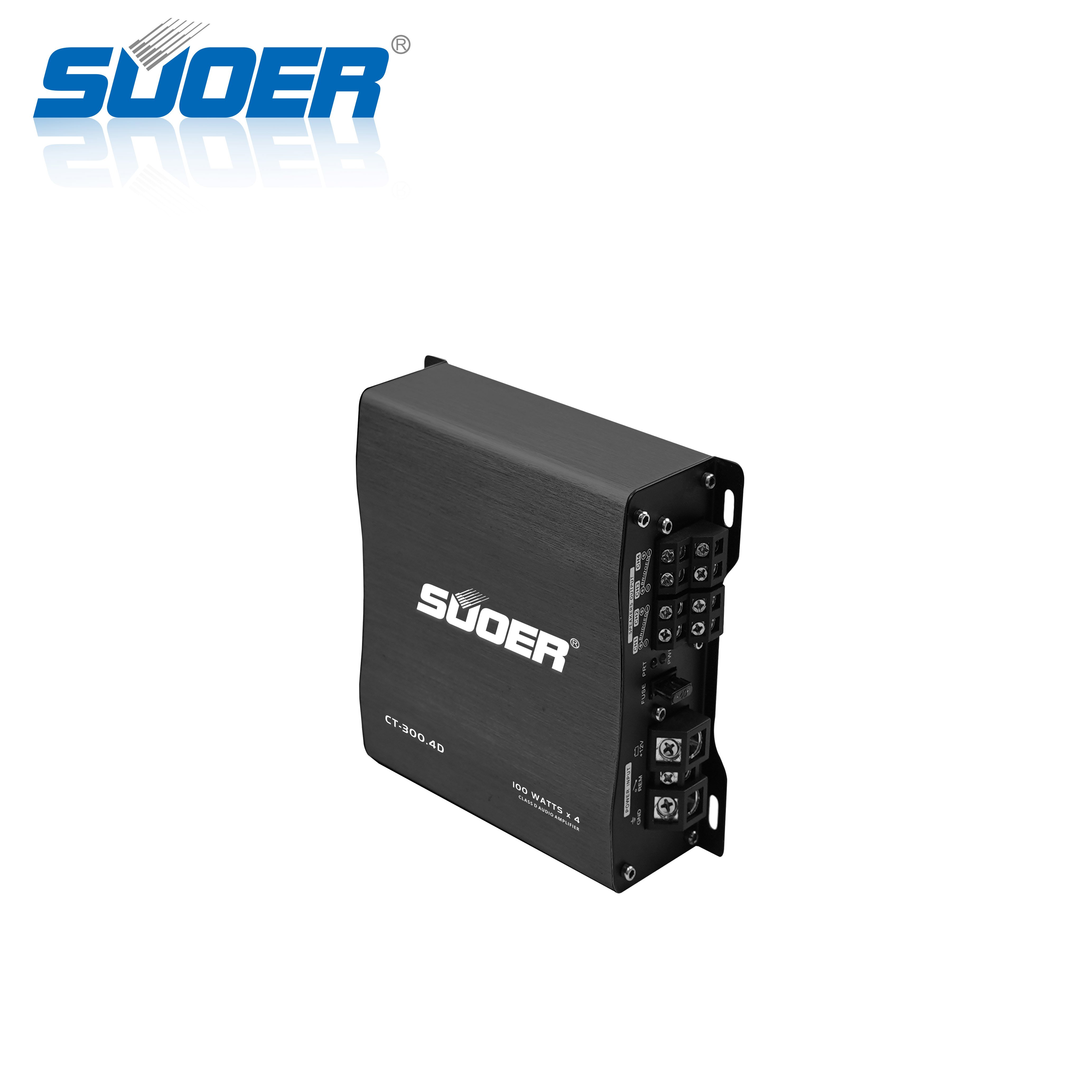 Suoer CT-300.4D-U 4 Channel Car Power Amplifier Full Range Amplifi Car Audio 300 Watts