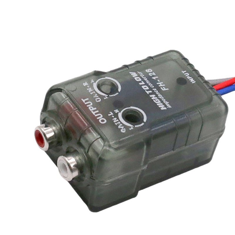 Car Stereo Speak Signal Hi-Low Converter for Auto Amp- Subwoofer Amplifier CD-Player High to Low Adapter