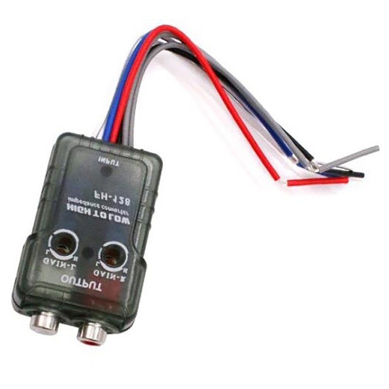 Car Stereo Speak Signal Hi-Low Converter for Auto Amp- Subwoofer Amplifier CD-Player High to Low Adapter