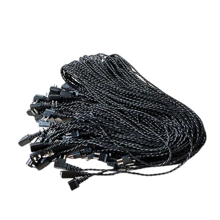 US 2 Pin Power Cable Plug Power Switch Cable Twisted Electric Copper Wire With US Plug And 303 Switch For Indoor Lighting
