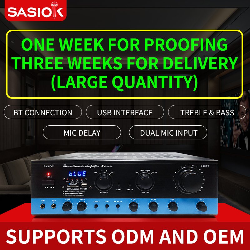 AV-502C Stereo Home Theatre Receivers & Amplifiers Professional with USB/SD/FM/BT Manufacture Amplifiers
