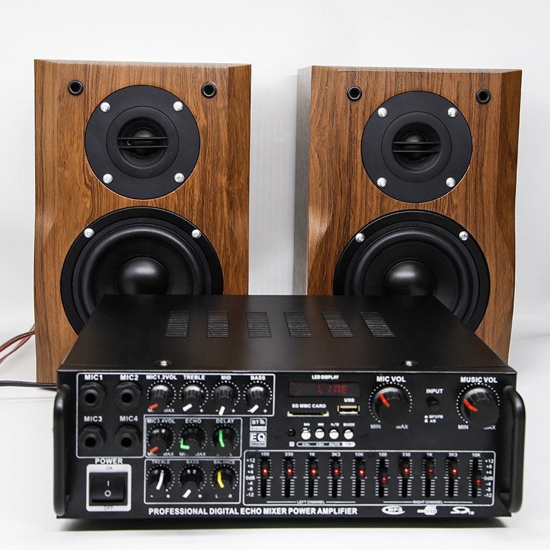 AV-MP326BT EQ BT Stereo Car Amplifier 4 Ohm 2CH USB SD Card Home 12V 220V 110V Home Theater Amplifiers