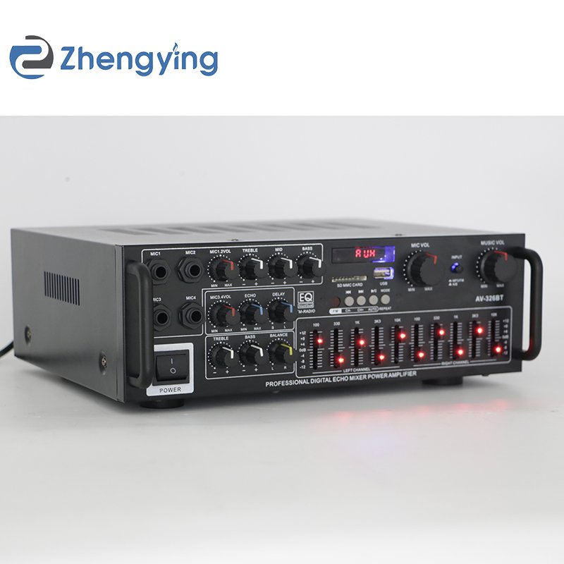 AV-MP326BT EQ BT Stereo Car Amplifier 4 Ohm 2CH USB SD Card Home 12V 220V 110V Home Theater Amplifiers