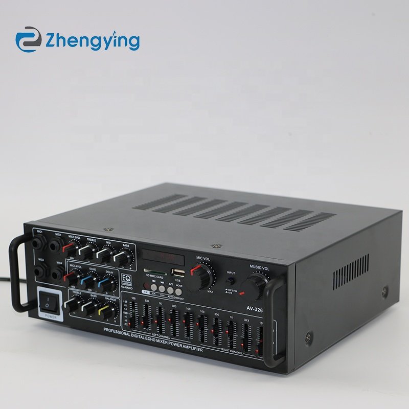 AV-MP326BT EQ BT Stereo Car Amplifier 4 Ohm 2CH USB SD Card Home 12V 220V 110V Home Theater Amplifiers