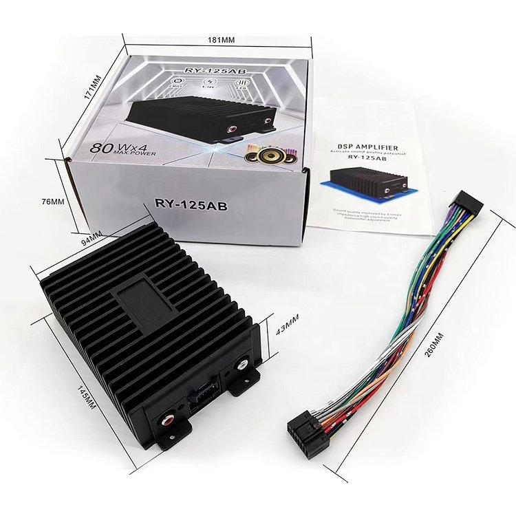 Factory OEM Professional 4 Channel 4x80w Car Audio Digital Power Processor Box Dsp Amplifier