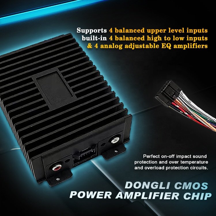 Factory OEM Professional 4 Channel 4x80w Car Audio Digital Power Processor Box Dsp Amplifier