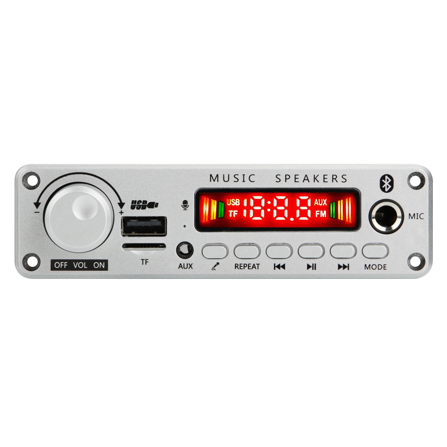 12V 200W Amplifier Bluetooth MP3 Decoder Board 2*100W Audio Player DIY Wireless Car FM Radio Module TF USB Mic Record 12V Car