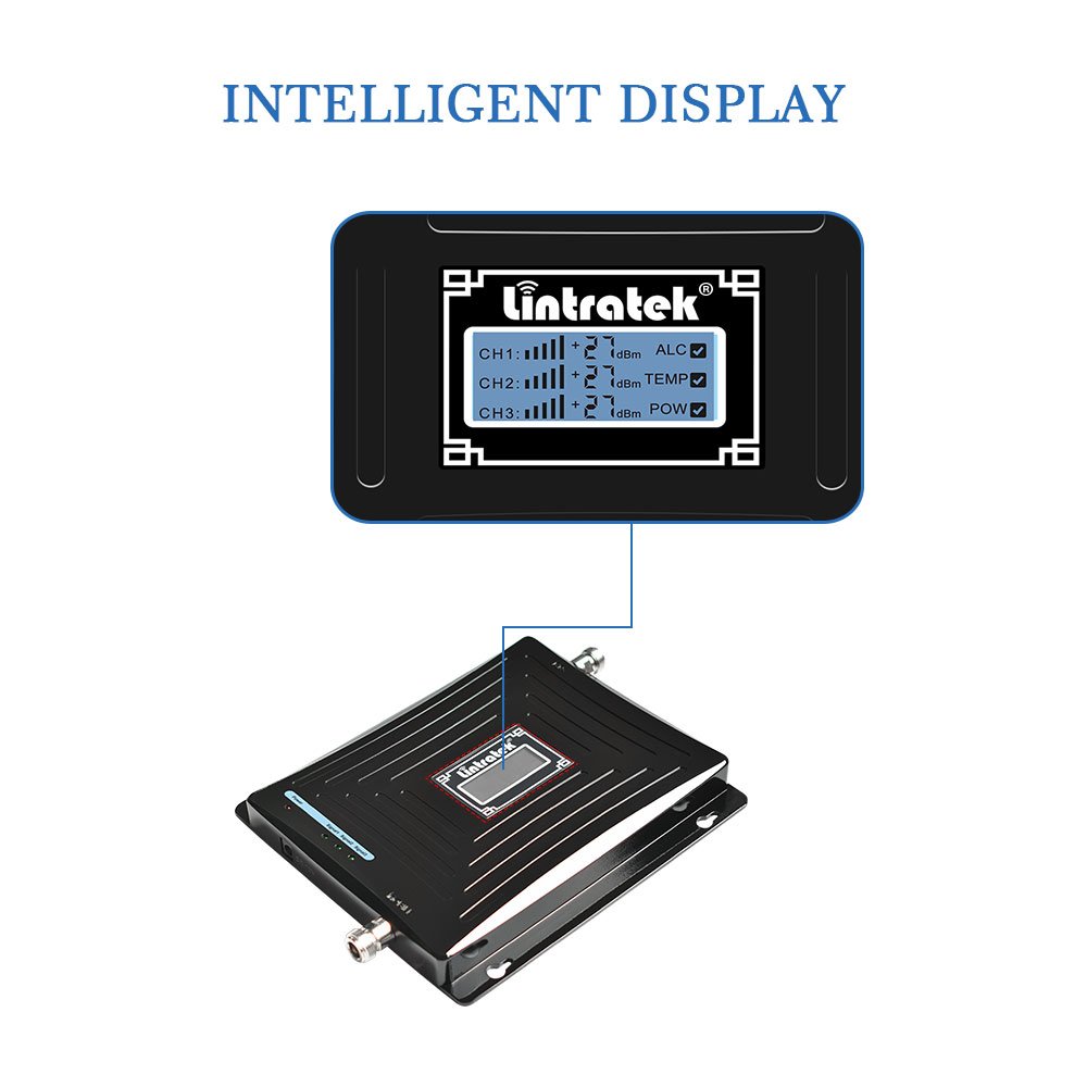 Lintratek Car Use Triple Band 900/1800/2100MHz 2G 3G 4G Mobile Network Signal Repeater/Booster/Amplifier for Vehicle