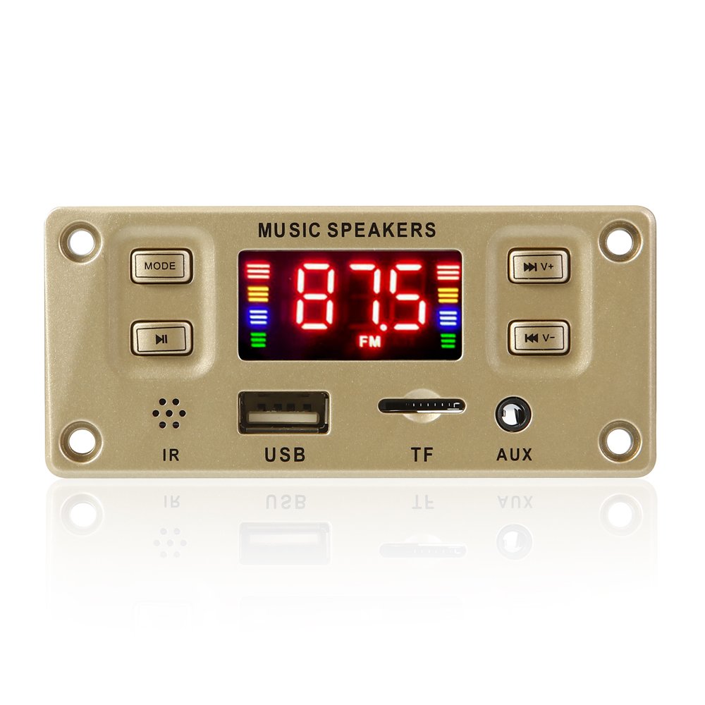 2*50W Amplifier MP3 Decoder Board Wireless DIY Car MP3 Player FM Radio TF USB Record 100W Folder Switching Handsfree Bluetooth