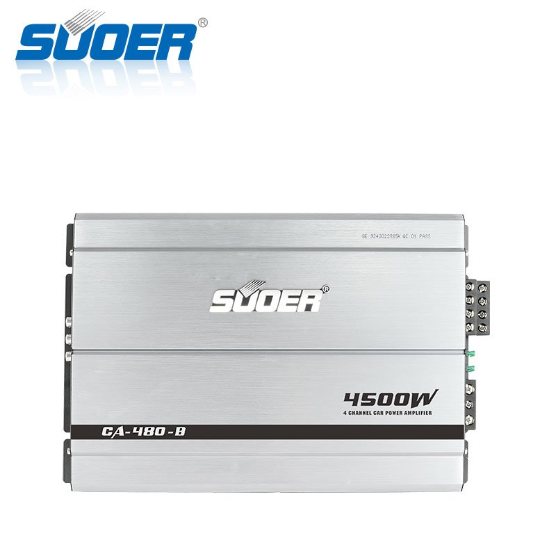 Suoer CA-480-B 4-channel OEM Car Amplifier Manufacture Full Range Amplifier 12v Car Audio