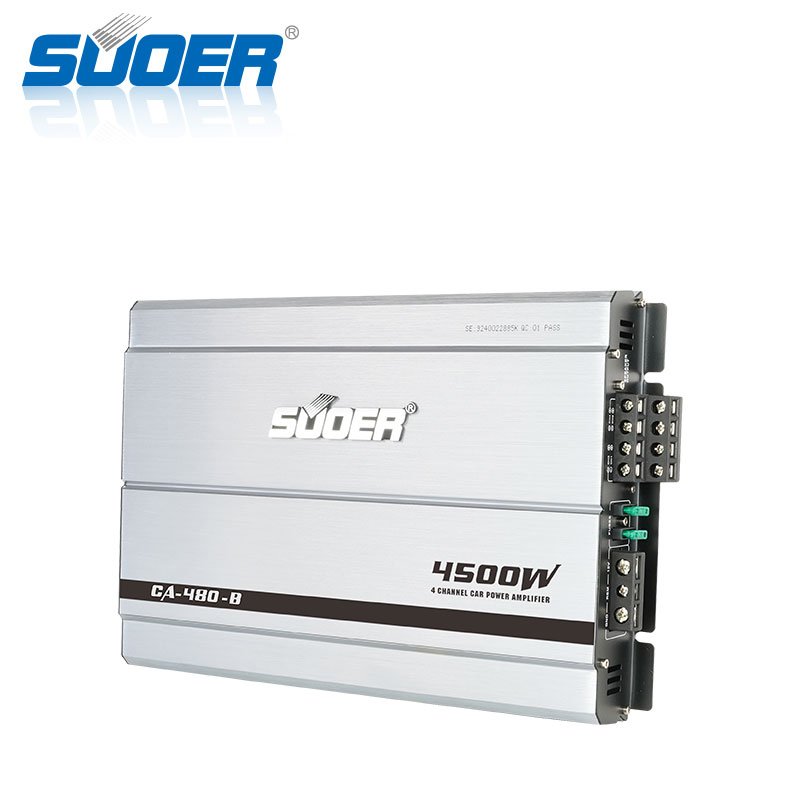 Suoer CA-480-B 4-channel OEM Car Amplifier Manufacture Full Range Amplifier 12v Car Audio
