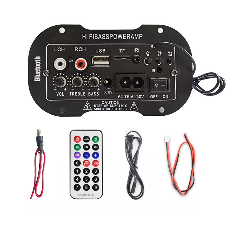 Wholesale 12V 220V Car Audio Board Power Amplifier with Built-in Bluetooth Subwoofer USB TF FM Decoding Receiver & Amplifier