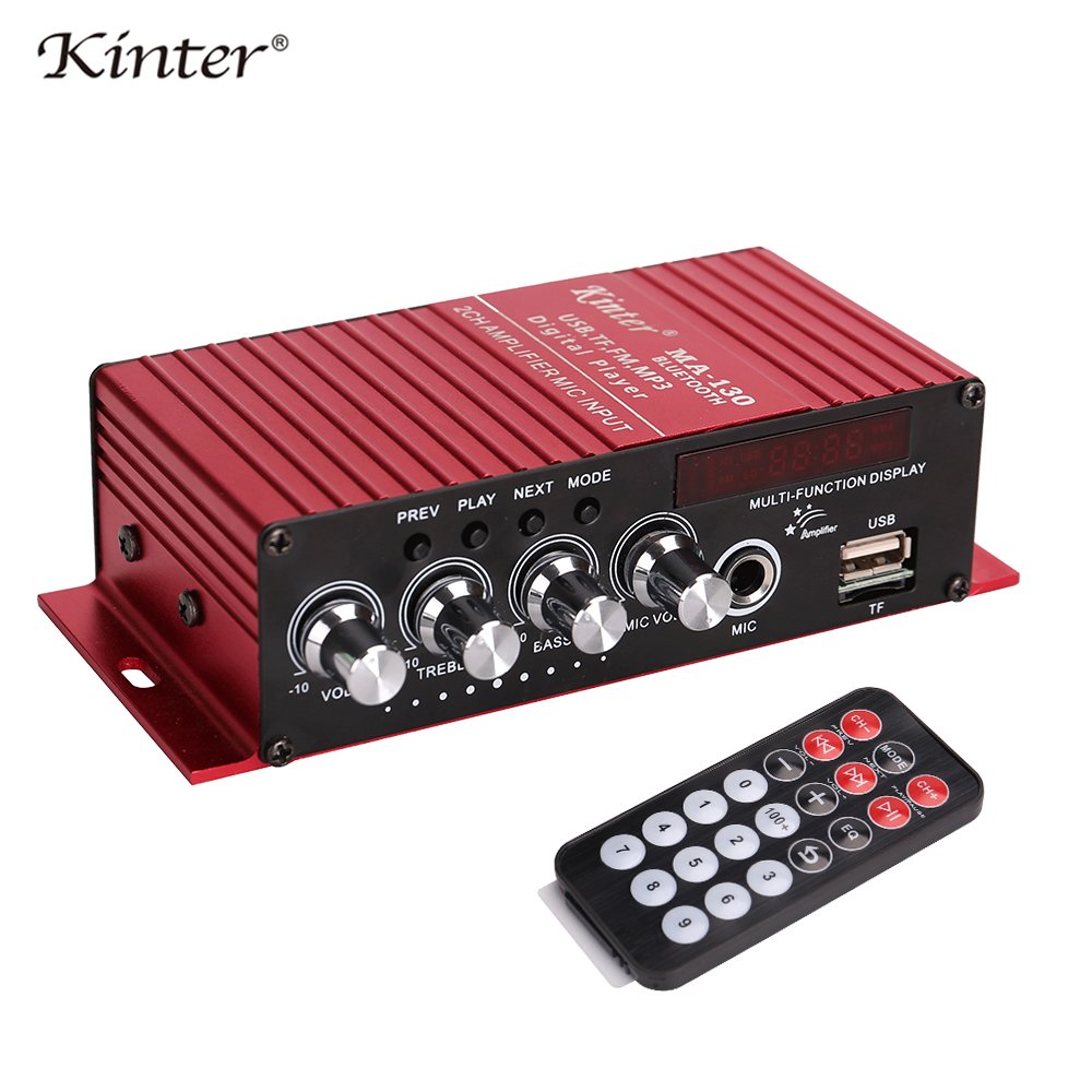 DC 12V Household BT Clear Audio 2.0 Channel Stereo Sound Home Car Mini Power Amplifier