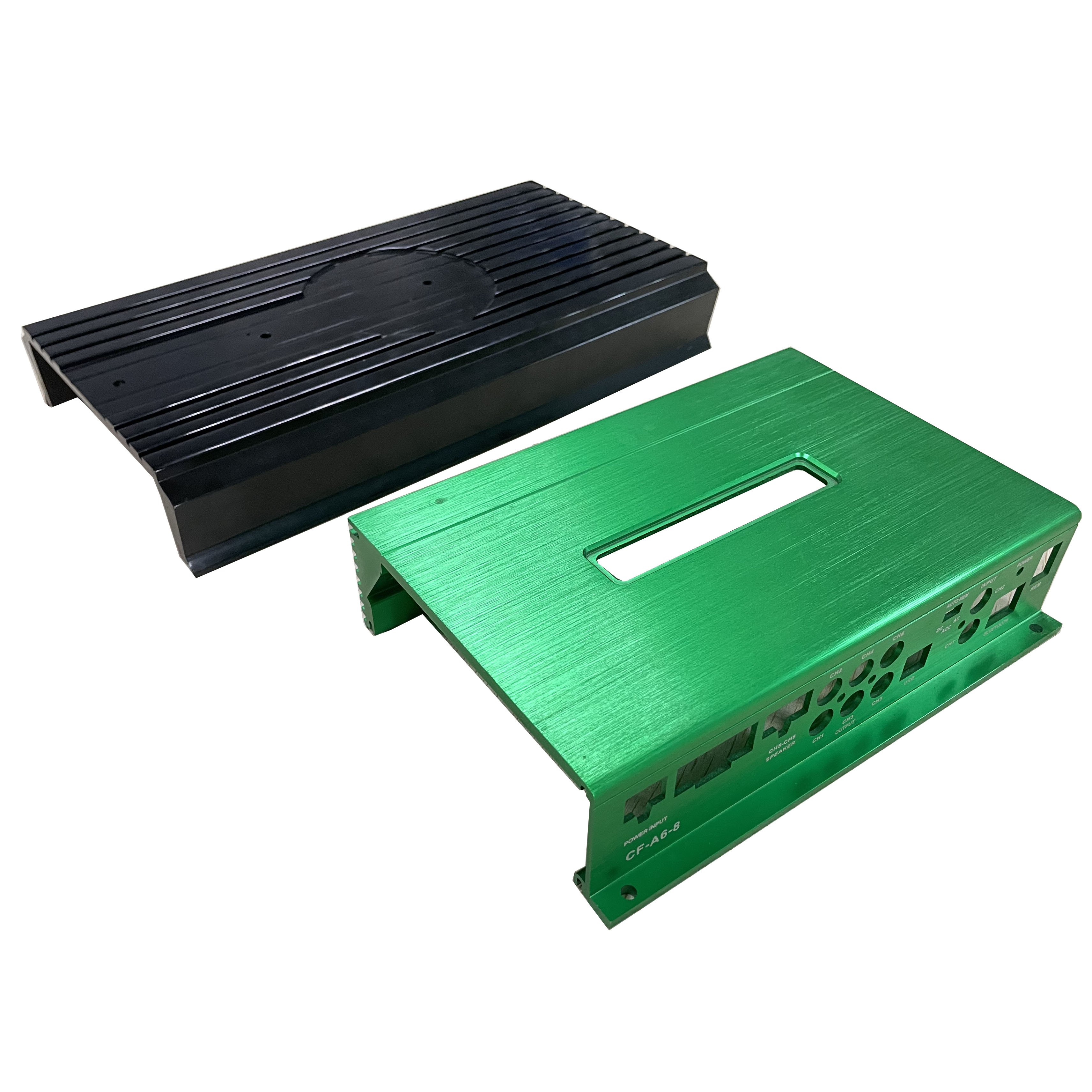 Custom Oem Cnc Machining Milling Lathe Case Aluminum Sound Audio Automotive Power Car Equalizer Amplifier Box Enclosure