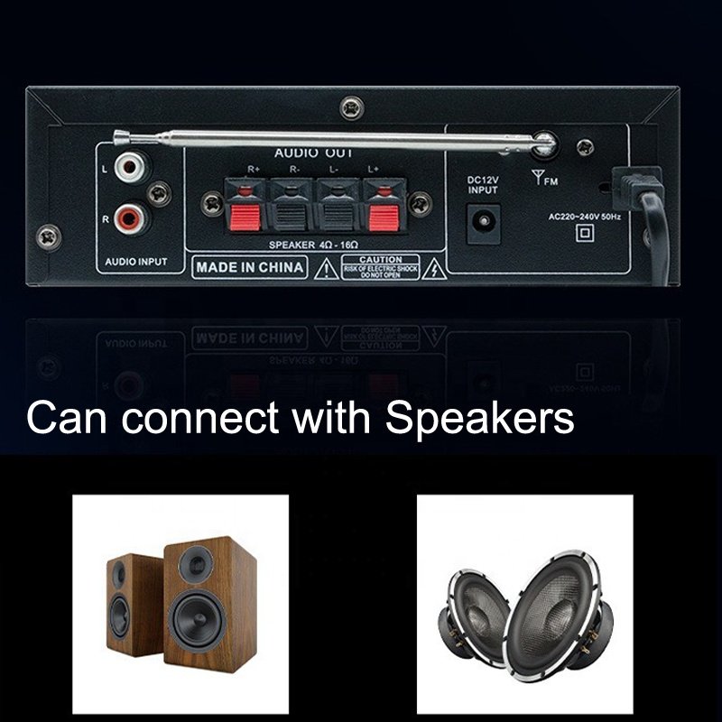 At Home in Car Digital Amplifiers Audio Display 300W+300W Digital HIFI Audio Stereo Power Amplifier 2 Channel Digital Amplifiers