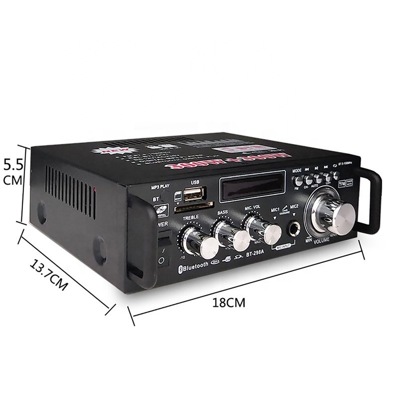 At Home in Car Digital Amplifiers Audio Display 300W+300W Digital HIFI Audio Stereo Power Amplifier 2 Channel Digital Amplifiers