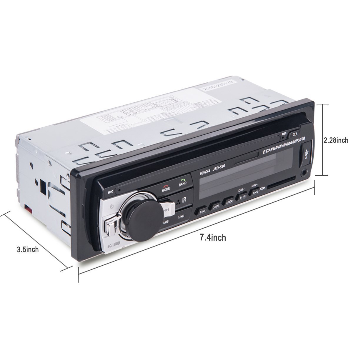 1Single Din SD Car MP3 Player JSD-520 Car Stereo Radio FM Aux Input Receiver USB With BT Audio