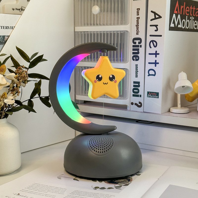 SHKL Wholesale Portable Wireless Speaker Star Moon White Gray Colorful Chip Music Studio Light Smart Gaming Party Outdoor Sport