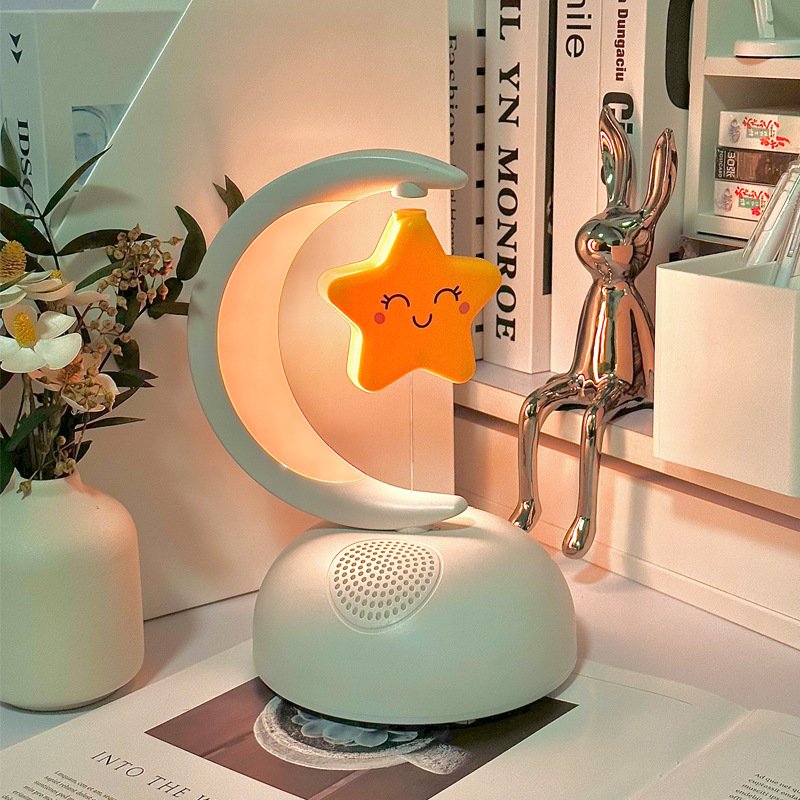 SHKL Wholesale Portable Wireless Speaker Star Moon White Gray Colorful Chip Music Studio Light Smart Gaming Party Outdoor Sport
