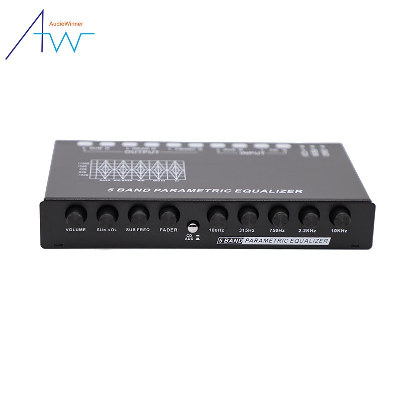 Car Lighter Bass Mp3 Player Equalizer 5 Band Parametric Equalizer Frequency Band Car Audio Processors