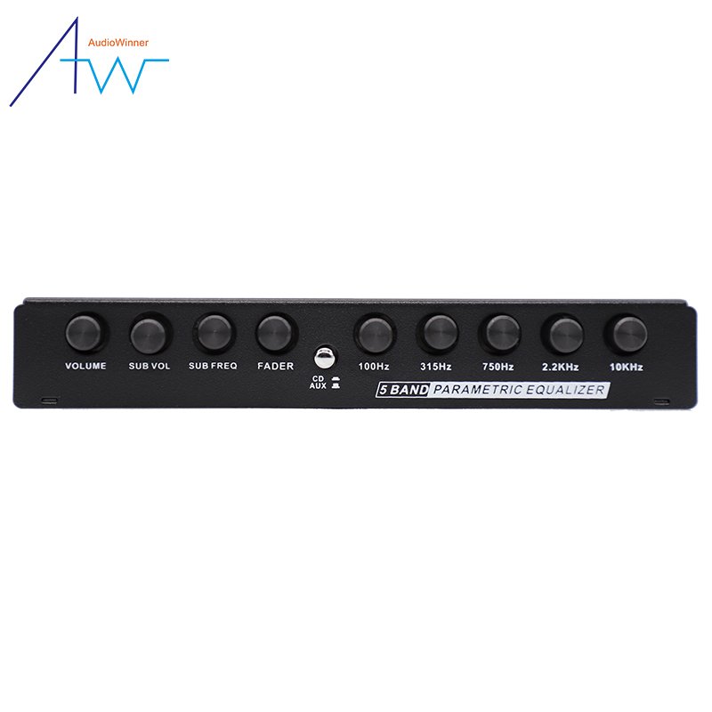 Car Lighter Bass Mp3 Player Equalizer 5 Band Parametric Equalizer Frequency Band Car Audio Processors