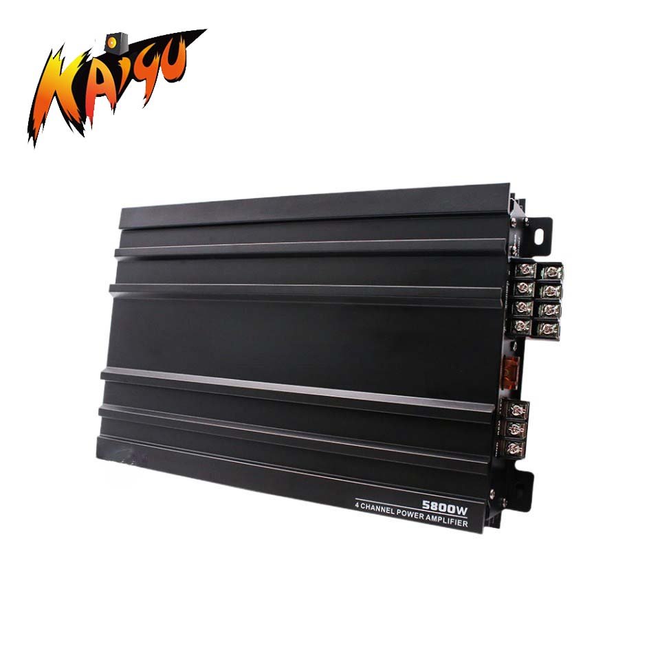4-Channel 12V Car Power Amplifier Class A/B Digital Stereo Surround Passive Subwoofer Audio Player for Cars Max 5800W