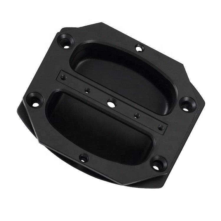 Fashionable sound box octagon bar handle recessed steel bar handle in black for speaker accessories