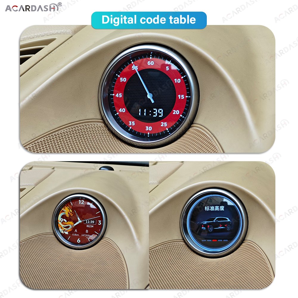 ACARDASH 2024 Full Upgrade of New Digital Saddle Central Control Digital Clock and Android Head Unit Porsche Cayenne 2014-2017