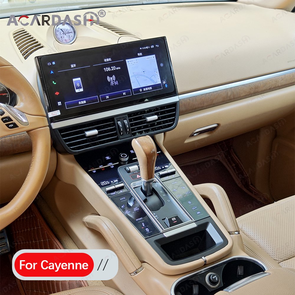 ACARDASH 2024 Full Upgrade of New Digital Saddle Central Control Digital Clock and Android Head Unit Porsche Cayenne 2014-2017