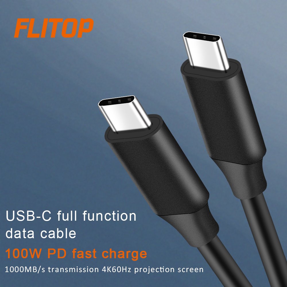 1M 3.2 GEN2 Metal Shell Aluminum C-Type Cable Fast Charging Video Audio Transmission Cable with Braid Shielding