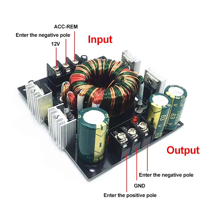 Single DC 12v to 24v 35v subwoofer car amplifier boost dual power board