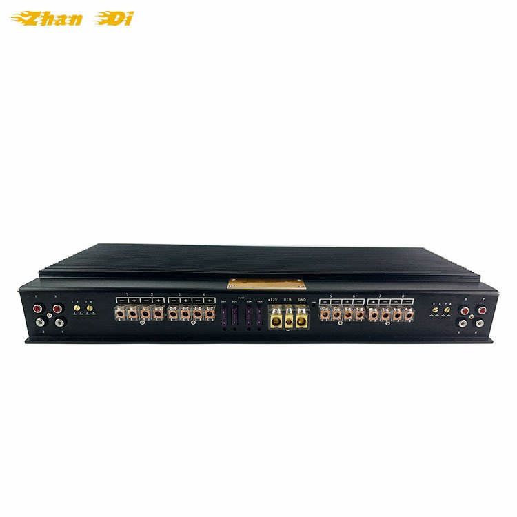 Factory RMS 150W 8-Channel HIFI Car Audio Power Amplifier Popular Class AB AMP with Equalizers for Rear Car Amplification