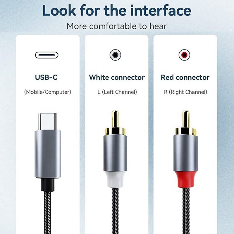Gold PVC Polybag RCA Android Phone As Camera Monitor Hdmi Adapter Stock 4-pin Speaker Cable for Ik Iloud Micro Monitor Deskt 220
