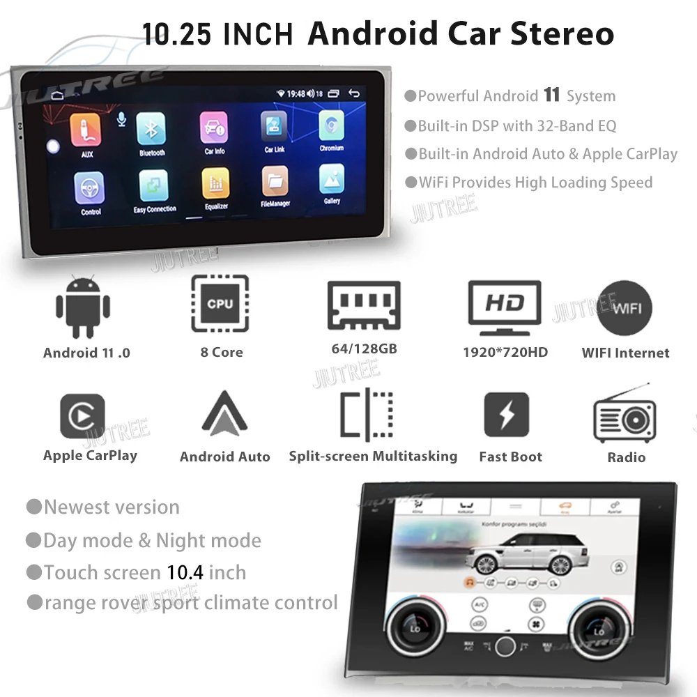 Android System 8 Core Car Radio for Land Rover Range Rover Vogue L322 V8 2002-2012 10.25" Multimedia Player Car Audio Carplay
