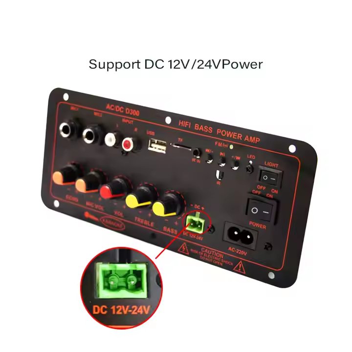 High Power 300W Car BT Power Amplifier Board D300 Home Audio K Song Outdoor Subwoofer Power Amplifier Board