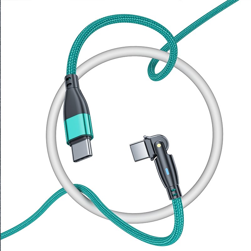 1m 3.3ft 60w 3a 180 degree Rotation Pd Fast Charging Usb Type C To Usb Type C Cable For Ipad Phone Tablet