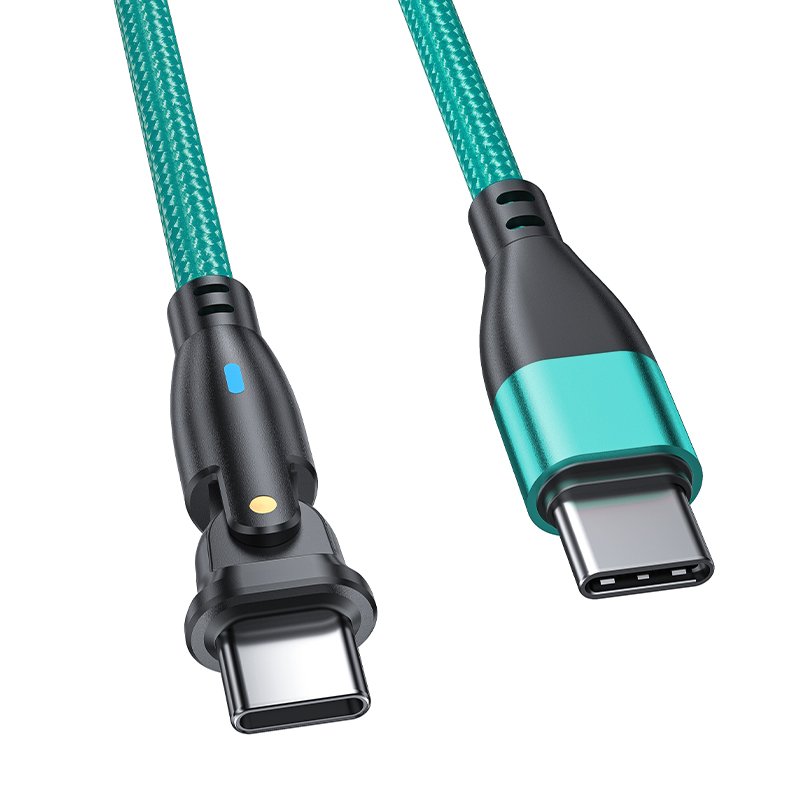 1m 3.3ft 60w 3a 180 degree Rotation Pd Fast Charging Usb Type C To Usb Type C Cable For Ipad Phone Tablet