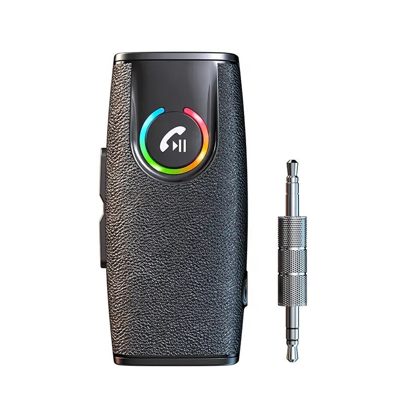 New 2-in-1 Wireless Bluetooth 5.3 Transmitter and Receiver 3.5mm Auxiliary Audio Car Adapter Durable Plastic Material