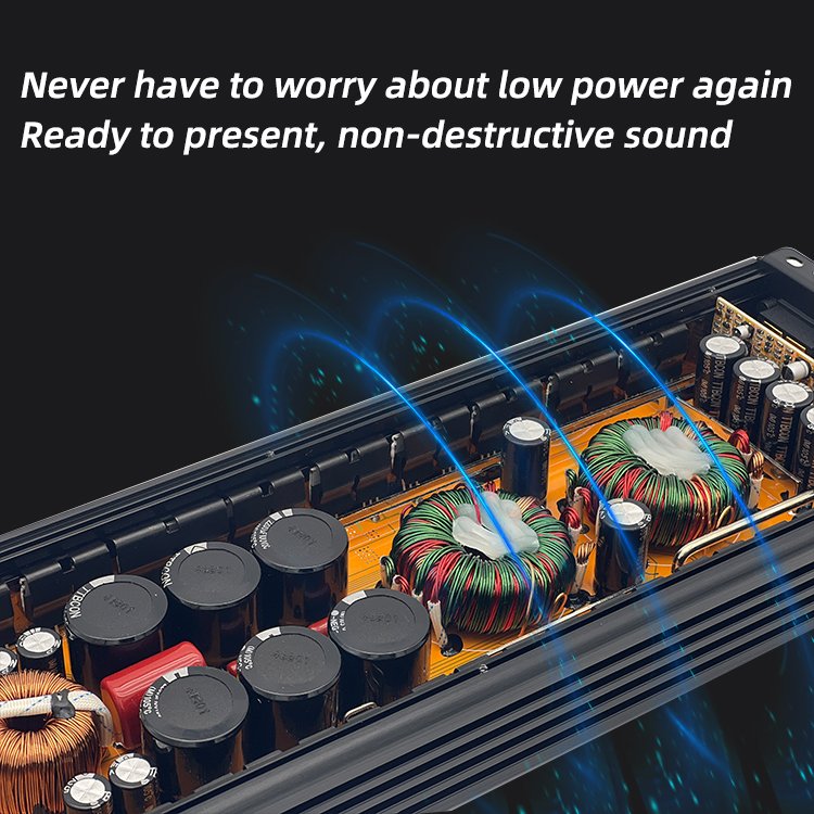 Big Power Good Price 2200W 1 Channel Class D 12V Sound Amplifier Mono Block Car Audio Amplifier